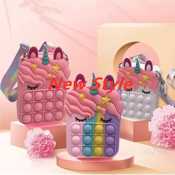 

new popper sensory popet silicone push bubble stationery storage bag popite poppit decompression coin purse popo it fidget toy