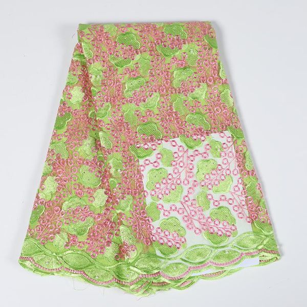 

ribbon 2021 african beaded lace fabric wedding flower embroidered net women nigerian for homemade dresses, Pink;blue