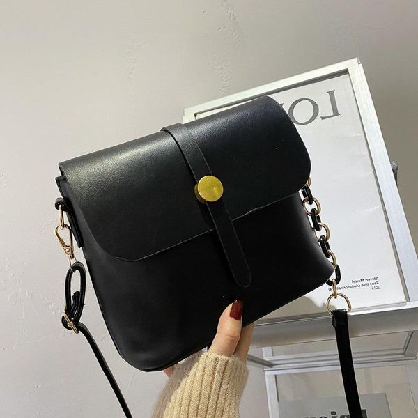 

new messenger american retro fashion and bags women's bag 2021 pure color static version shoulder european summer spring textu uwxaq