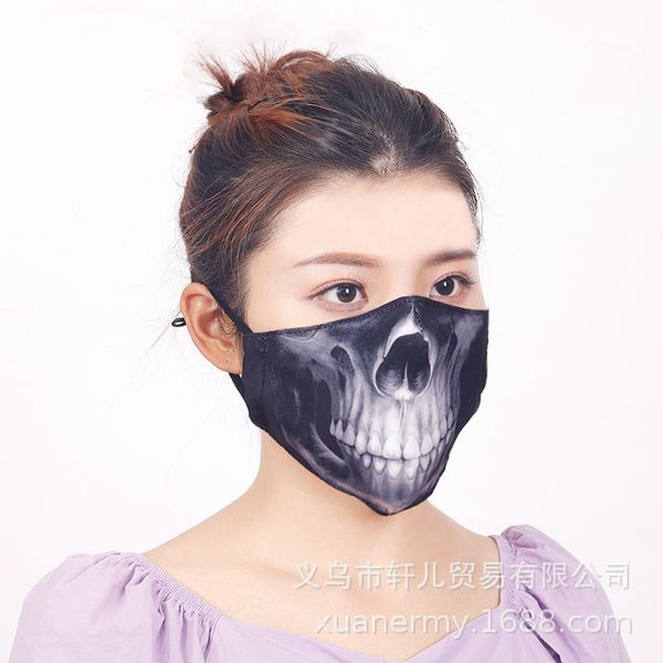 

digital skull printing mask dust and haze proof washable personality