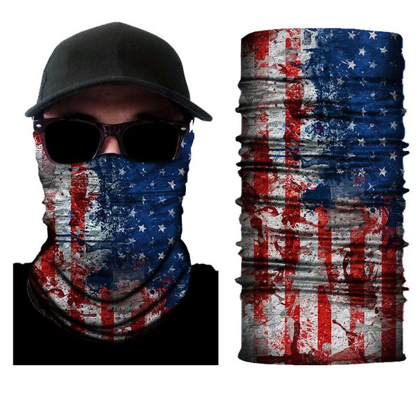 

flag national printed open edition outdoor riding magic scarf seamls multifunctional