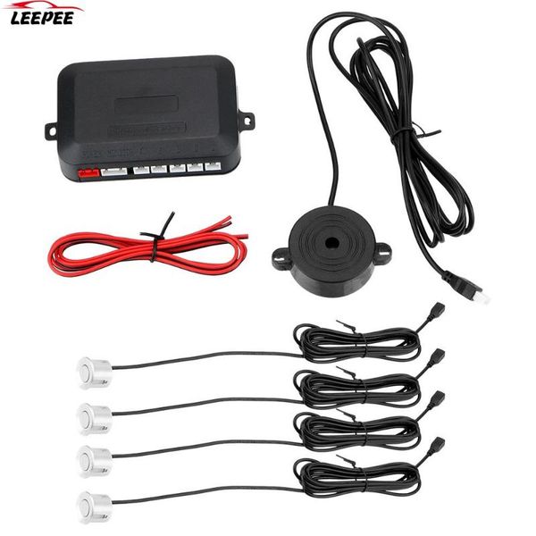 

car rear view cameras& parking sensors 4 buzzer probe system distance detection sensor kit reverse backup radar sound alert indicator