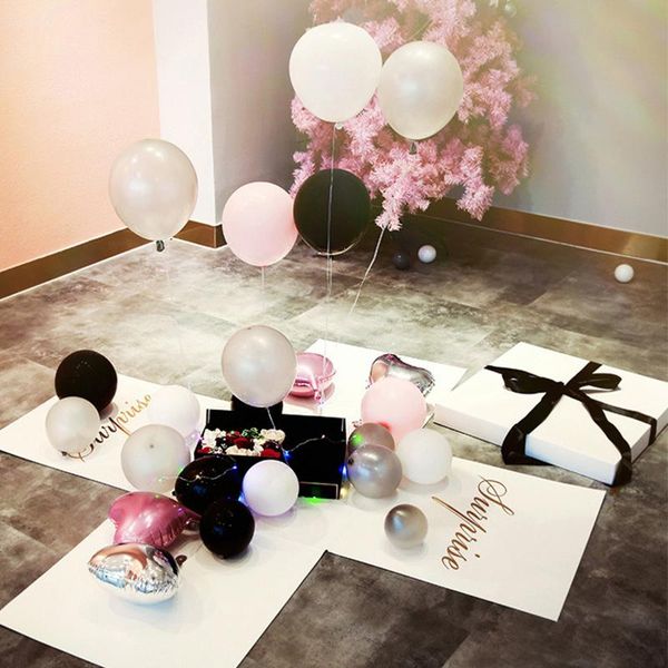 

gift wrap wedding anniversaire decoration 25x25x35cm surprise box birthday party decorations girl paper balloon