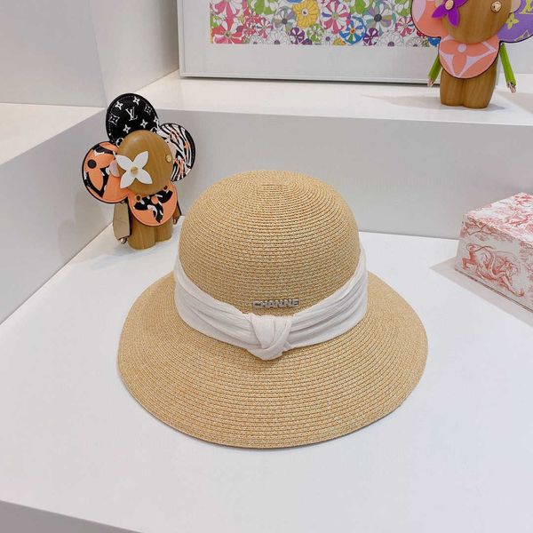

summer straw hat lady elegant personality fairy ribbon hat, Yellow