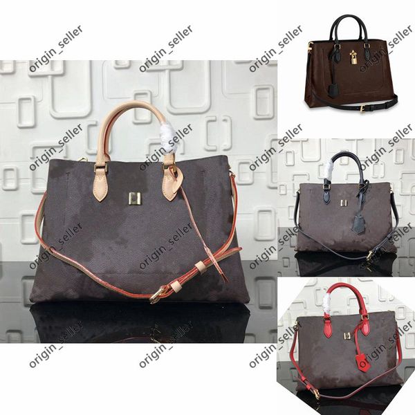 

lady tote bag designer handbag women handbags m43551 casual retro classic fashion large capacity spring summer pattern plaid flowers solid c