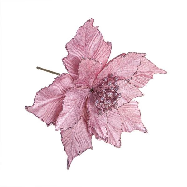 

decorative flowers & wreaths diy crafts artificial flower home christmas ornament glitter no fading office plugging gift party solid multipu