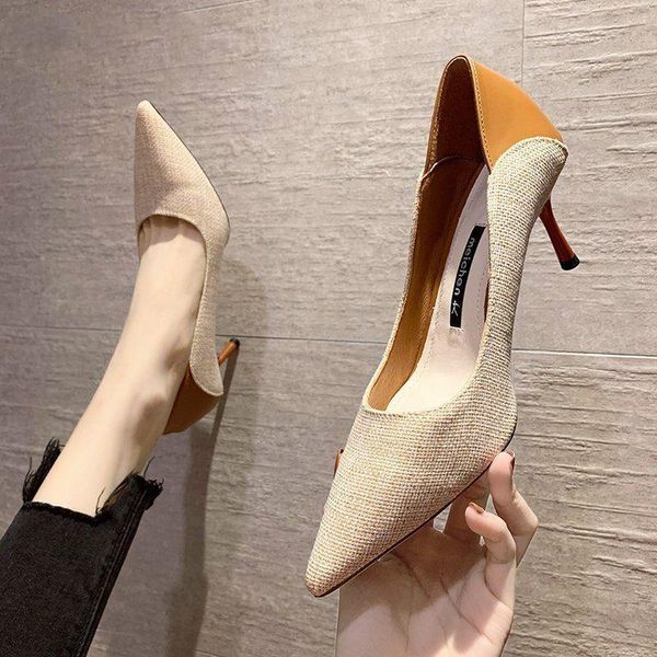 

xpay fashion mixed colors thin heel high heels spring autumn pointed toe slip on single shoes party office ladies pumps, Black