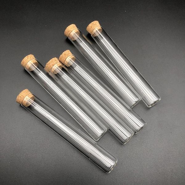 

Lab Supplies 20pcs/50pcs/100pcs 13x100mmThick Glass Test Tube With Flat Bottom And Cork Stoppers For School