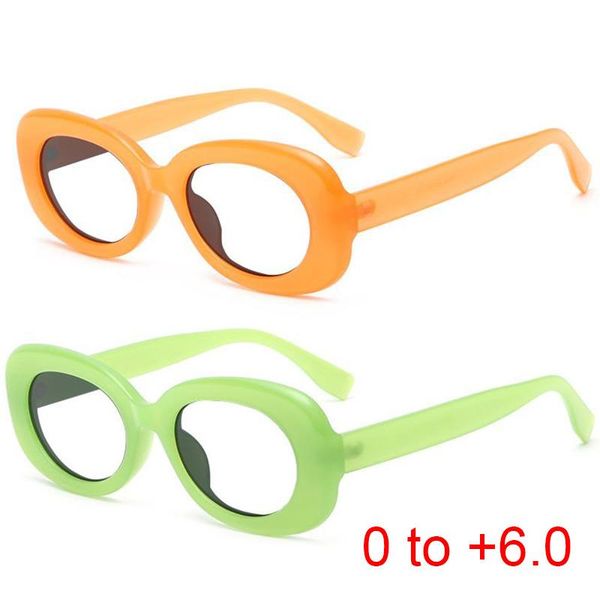 

sunglasses retro orange green reading glasses clear lens round women's spectacle frames presbyopia 0 to +6.0 computer blue light, White;black
