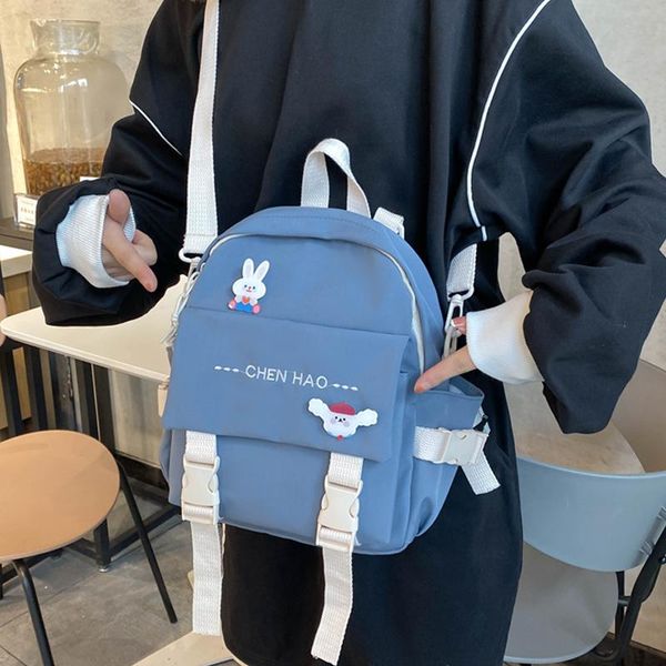 

enopella small women's backpack girls school bag waterproof nylon fashion casual young cute female mini mochila