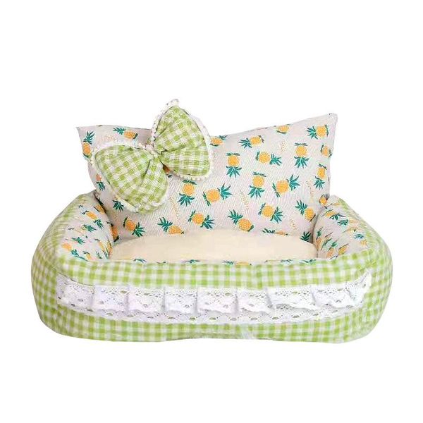 

kennels & pens super comfy princess dog bed sofa high-grade pet kennel house mat for small dogs cat litter nest teddy chihuahua bench puppy