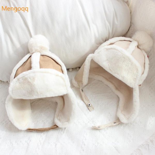 

caps & hats baby hat boys girls winter children thicken windproof ear protection kids warm autumn plush velvet lei feng cap 1-4y, Yellow