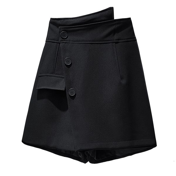 

skirts chic spring summer europe french high waist design women shorts mini a-line ladies bottoms plus size xxxl, Black