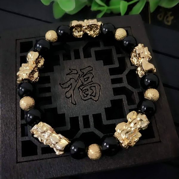 

special offer 70% off luxury jewelry creative new imitation obsidian 3d hard gold jewelry red agate luster bracelet, Silver