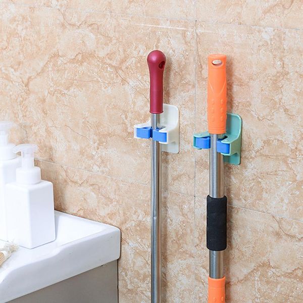

hooks & rails mop clip wall mounted storage organizer holder brush broom rack clamping seamless home hanging racks