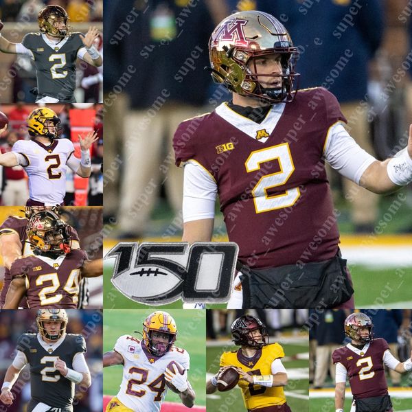 Camisa Minnesota Golden Gophers Tanner Morgan Mohamed Ibrahim Chris Autman-Bell Cam Wiley Daniel Jackson Coney Durr Boye Mafe Blaise Andries Daniel Faalele Wright