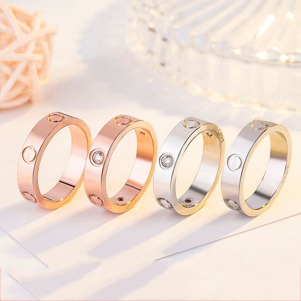 

fashion jewelry women love band rings pendant screw carti van party wedding couple gift luxury designer, Silver