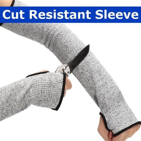 

elbow & knee pads 1 pcs outdoor work safety arm guard sleeve anti-cutting protective cut-resistant drop, Black;gray