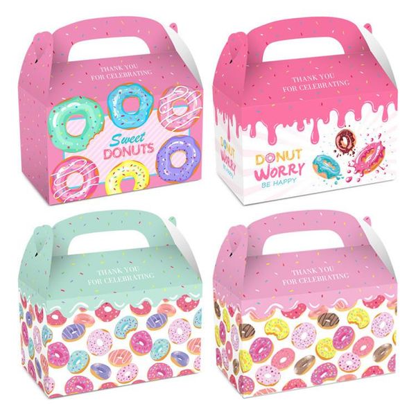 

donuts gift boxes cookie candy packaging paper bags kids birthday supplies donut worry diy wedding party decoration wrap