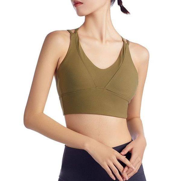 

beauty back yoga bra running sports bras for women female active wear breathable anti-sweat padded jogging high stretch workout outfit