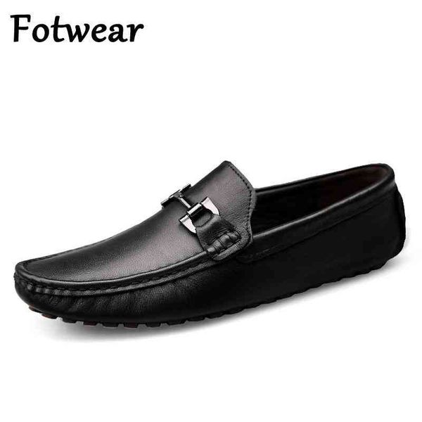 

genuine leather loafers men driving shoes big size 46 47 slip on flats cow leather casual shoes italian wedding mens moccasins, Black