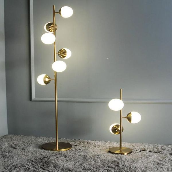 

elegant led floor lamp nordic loft golden metal living room sofa standing el bedroom deco lights bedside desk lamps