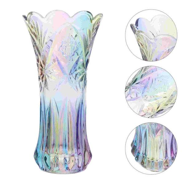 

vases 1pc colorful glass vase home flower crafts ornament arrangement holder