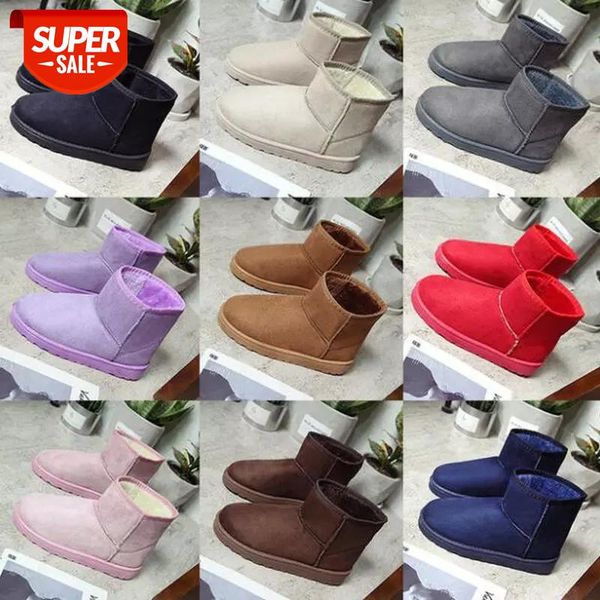 

new classic women snow boots ankle boots warm winter woman shoes chaussures femme botas mujer bota drop ship #2x5j, Black