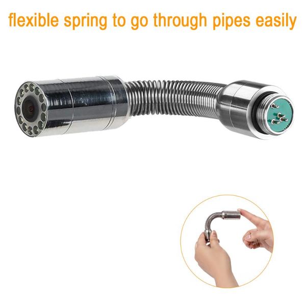 

waterproof 1000tvl 23mm pipe camera head with 12pcs leds for pipeline endoscope inspection system only fits tp9000 tp9200 tp9300 ip cameras