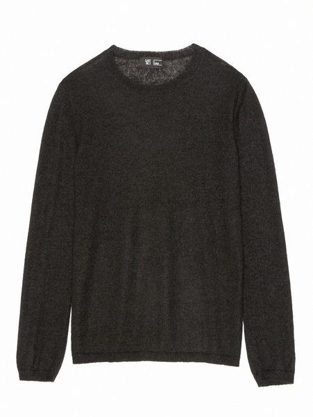 

men solid drop shoulder sweater w33a#, White;black