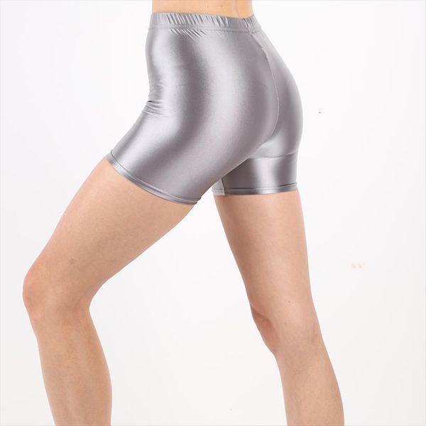 

shiny satin opaque women shorts tights sports japan fitness high waist, White;black