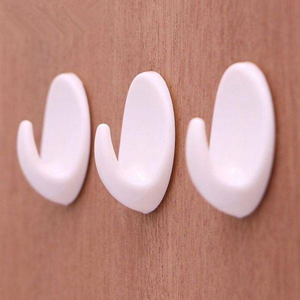 

hooks & rails 5pcs bathroom storage rack home kitchen organizer self-adhesive clothes solid durable simple nice hanger wall hook clasps