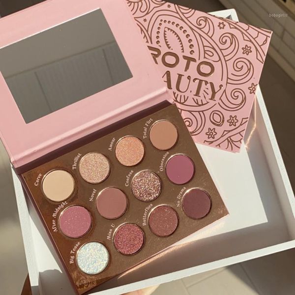 

colors matte glitter eyeshadow palette caramel color pearl lasting pigment shiny diamond makeup tslm11