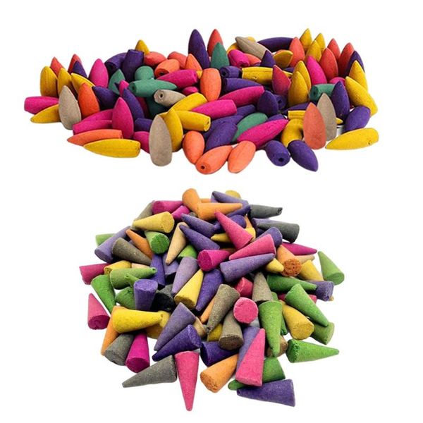 

multi-color backflow incense cones natural scents for home bedroom yoga room relaxation fragrance lamps