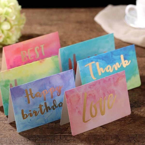 

greeting cards watercolor card birthday gift folding message valentine postcard