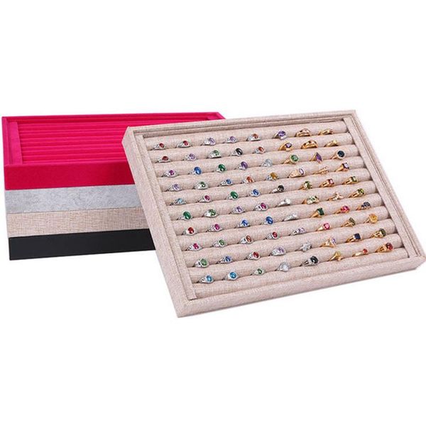 

hooks & rails jewelry storage fabric ring wedding holder display shelf