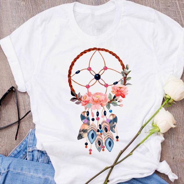 

graphic flower printing web cute women t shirt fashion clothing 90s clothes tees female womens, White