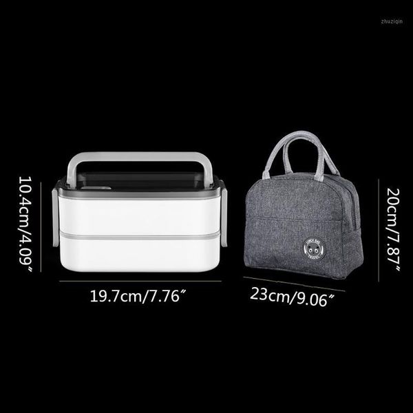 

storage bottles & jars double layer stainless steel heated lunch box sealed fresh-keeping insulated bento case portable kids student food