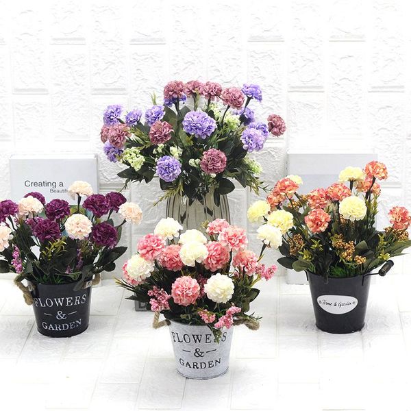 

piece hydrangea artificial flowers ball fake bunch silky diy home decor faux wedding table bouquet decoration decorative & wreaths