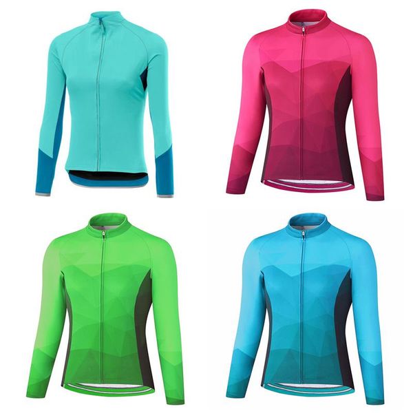 Jackets de corrida 2021 ao ar livre Pro Long Cycling Cycling Jersey MTB Bicycle Shirt Bike Jacket Road Sports Moto Mountain Style Clothing Lady