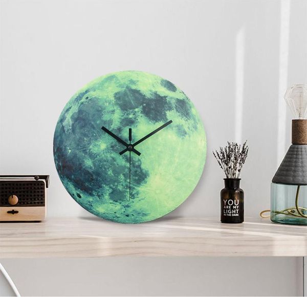 Relógios de parede 30 cm Loon Luminous Clock 2021 Chegada S MDF MADF Circular Quartzo Casa Decoração Decoração Decoração Presentes