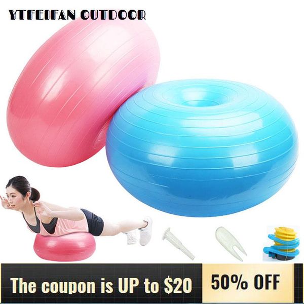 

inflatable pilates ball 50cm massage sports yoga balls thickened explosion-proof hemisphere home fitness equipment