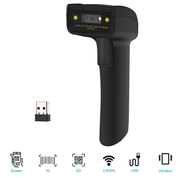 

wireless barcode scanner 1d 2d reader decode qr code,pdf-417,data matrix support scanners