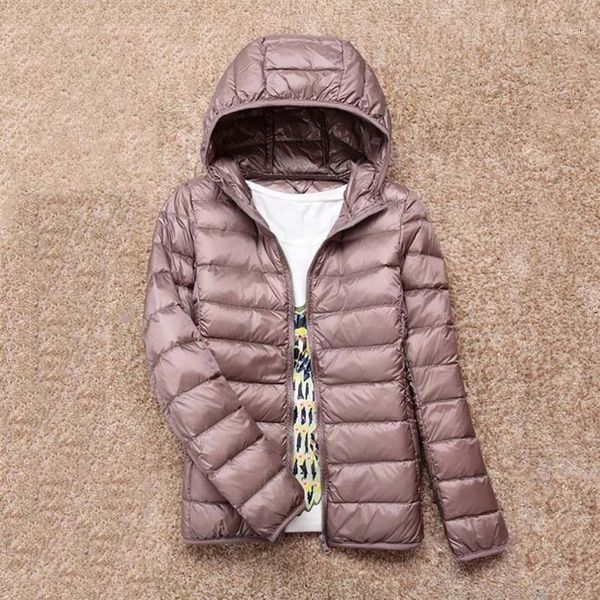 

winter warm ultra light 90% white duck down jacket women coat with bag thin hooded autumn jackets brand1, Black;brown