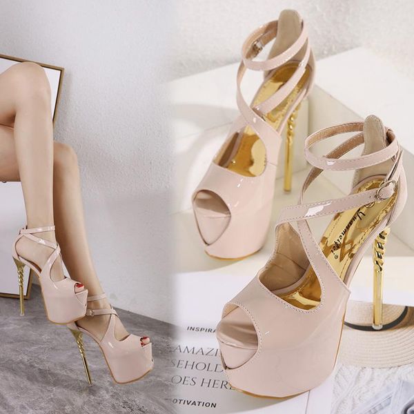 

dress shoes women's sandals 2021 summer women stiletto high heels platform woman chaussure femme, Black