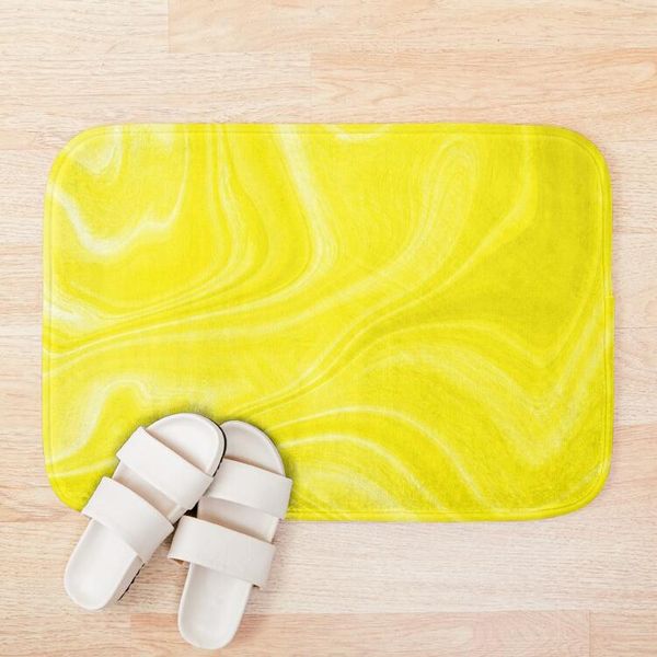 

bath mats yellow swirl marble mat rug doormat floor carpet home el living room anti slip