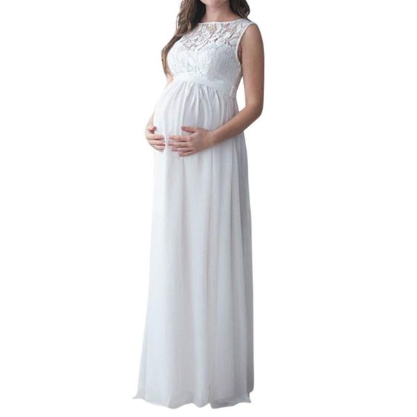 

maternity dresses pregnant women lace long maxi dress gown pography props clothes shooting po women's, White
