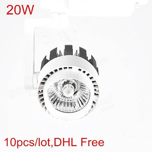 

10pcs 20w led track light ac86v-265v spotlight rail spot lamp cob indoor lights