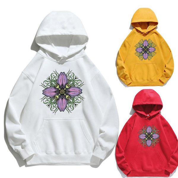 

women's hoodies & sweatshirts women hoodie piranha printed fleece long sleeve loose sweatshirt with hat girls pullovers winter, Black