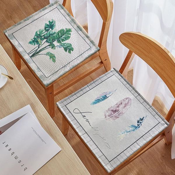 

cushion/decorative pillow simple ice silk fabric chair cushion seat summer breathable home office buttock mat cooling stool square